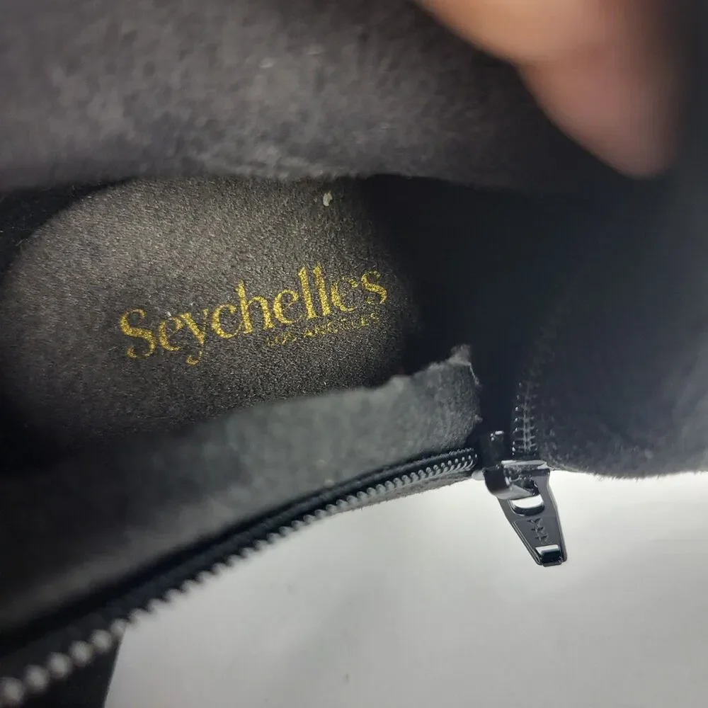 Seychelles Paradise City Women's Fabric Over the Knee Boots Black Size 10